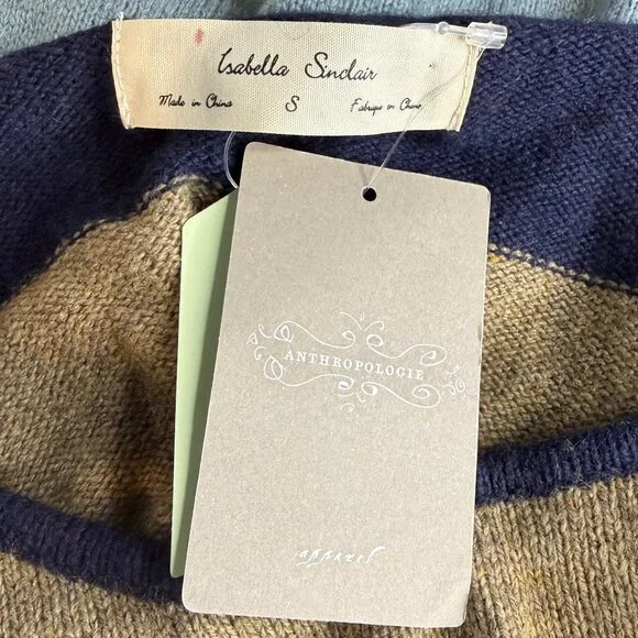 ISABELLA SINCLAIR Anthropologie striped knit sweaterdress NWT S - Picture 8 of 8